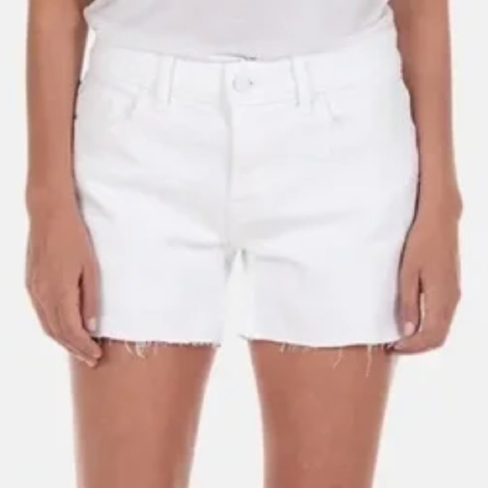 NWT Fidelity Malibu Shorts Ivory White Size 32 Girlfriend‎ Nordstrom High Rise